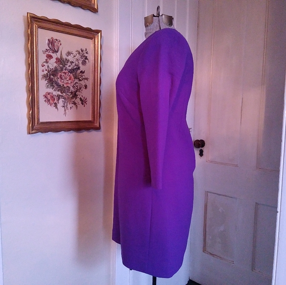 J. CREW Solid Purple Dress - Picture 3 of 6